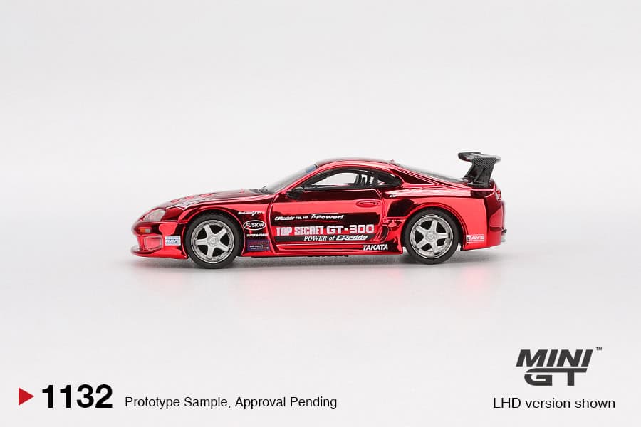 1:64 Toyota Supra (A80) Top Secret GT-300 Red Chrome - obrazek 4