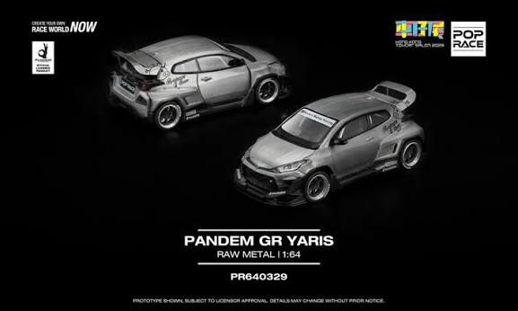 1:64 Toyota Pandem GR Yaris Raw Metal