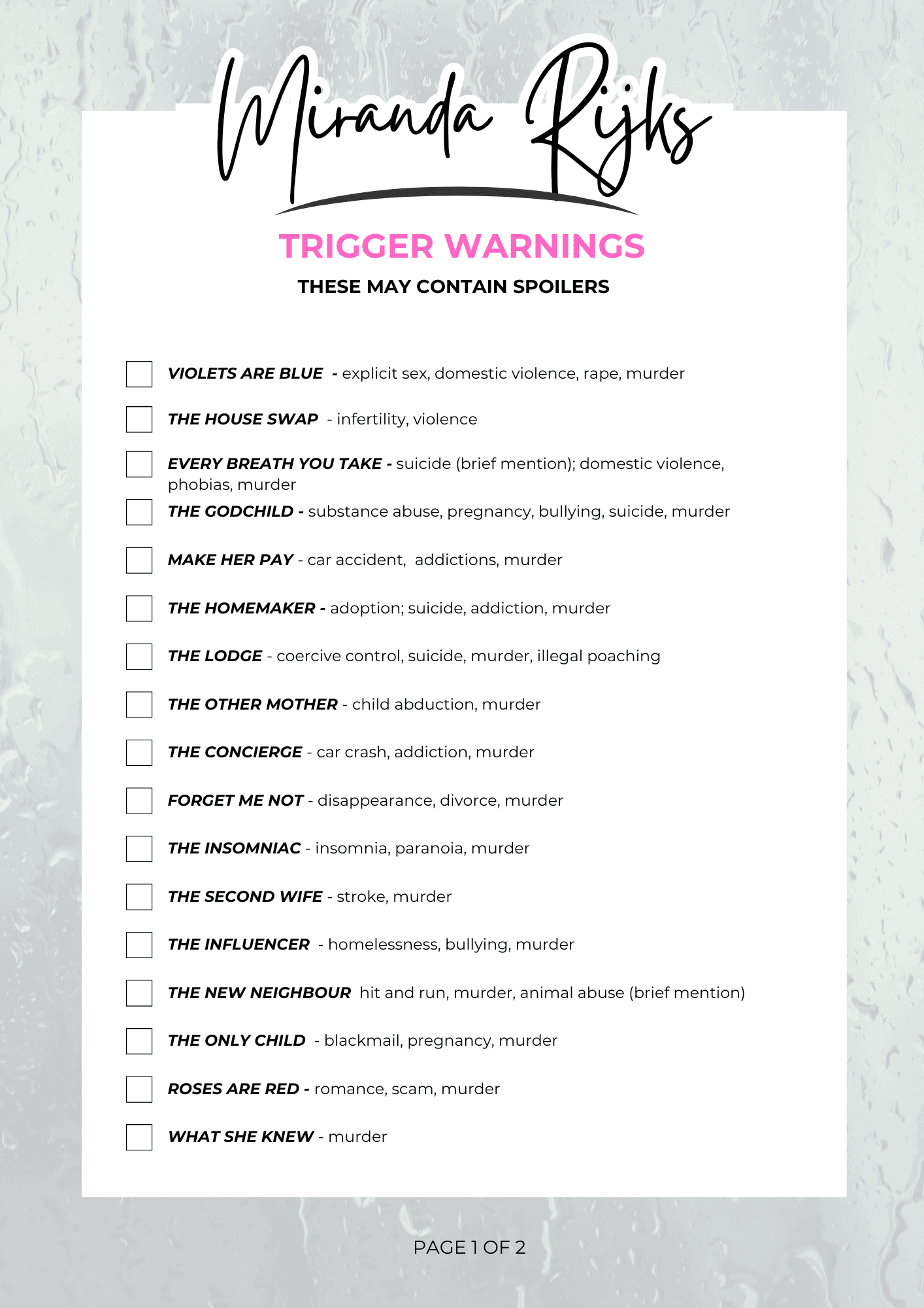 trigger warning
