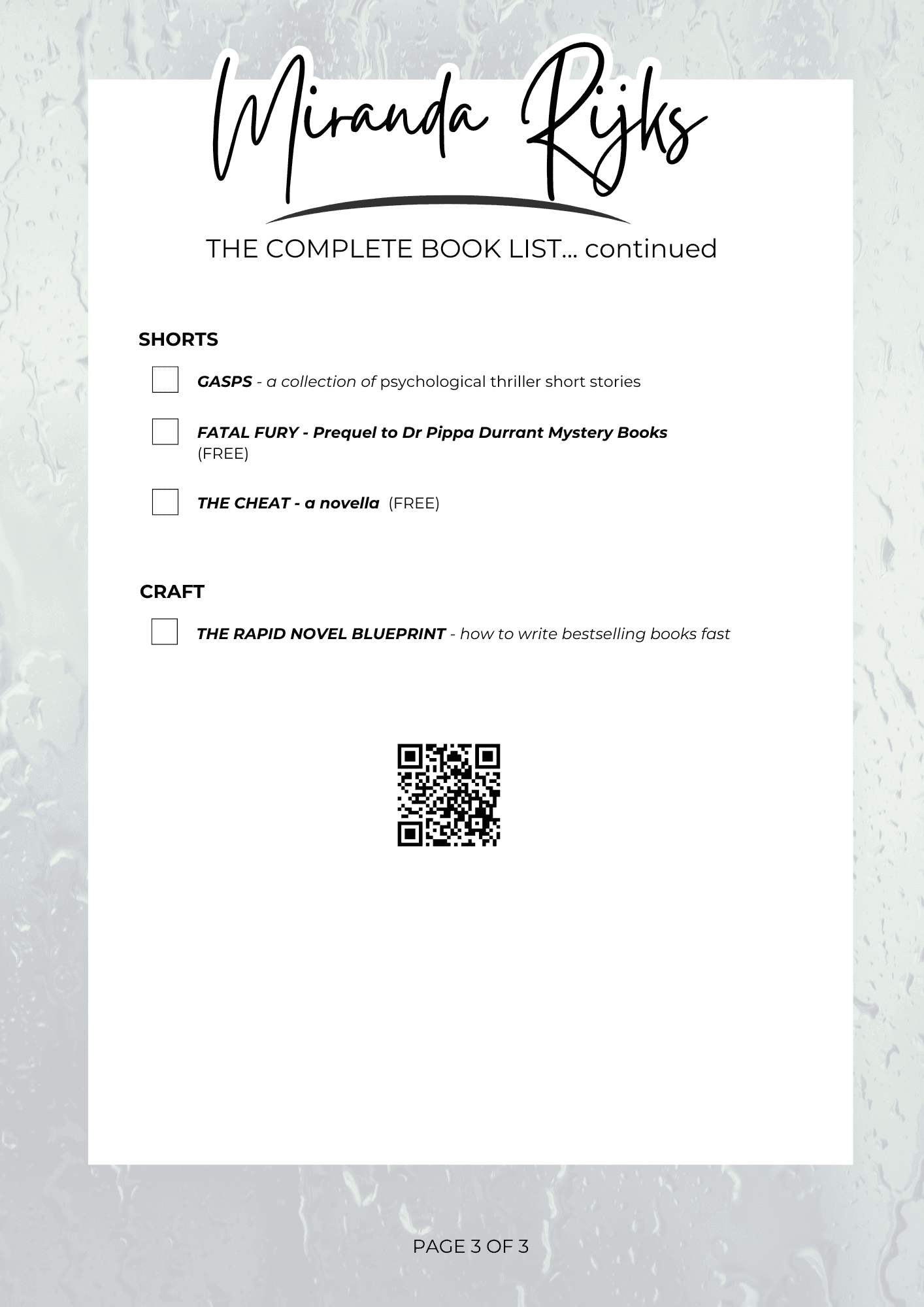 Complete book list 1