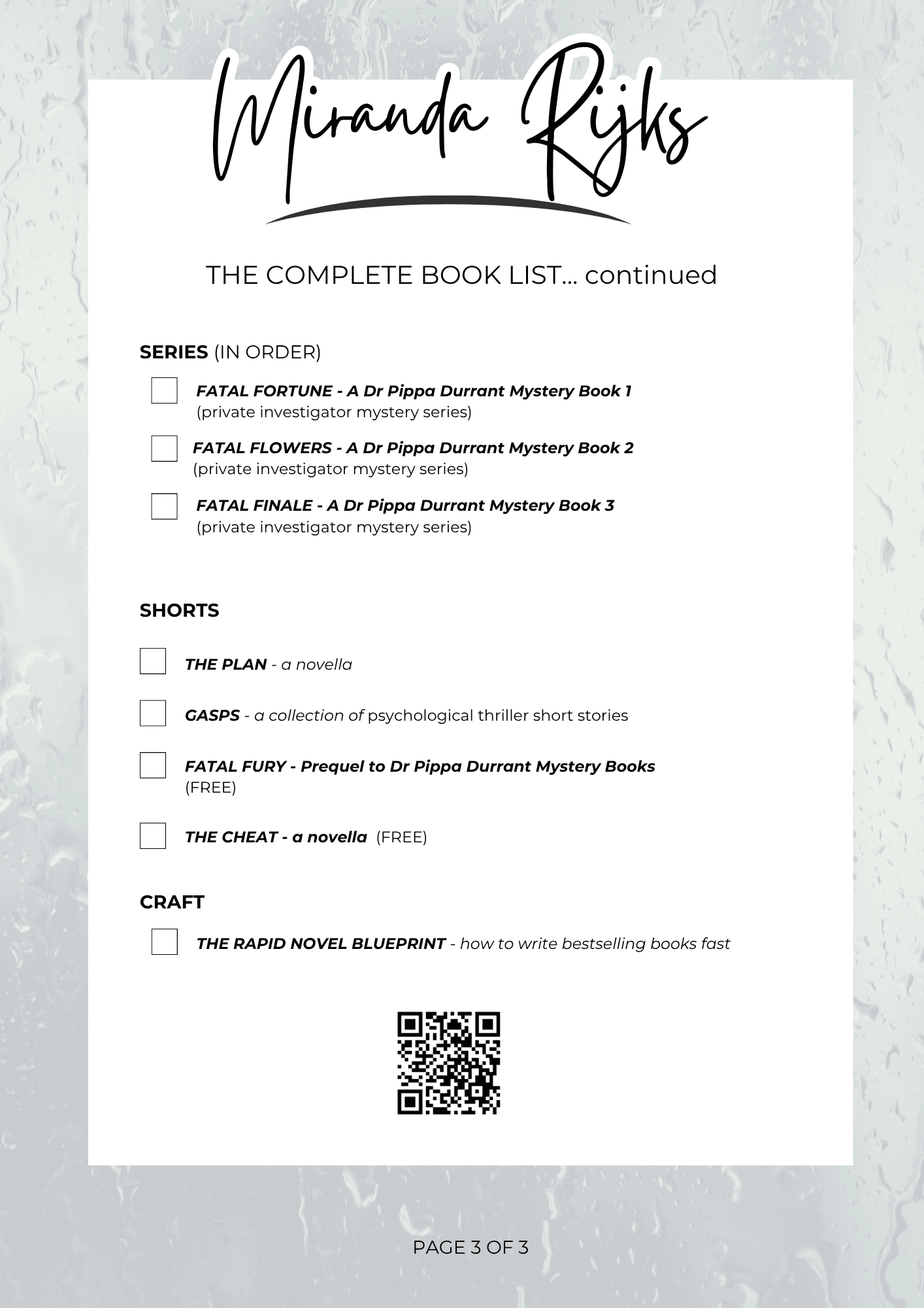 Complete book list 1