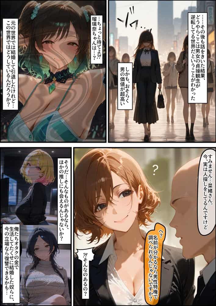 貞操逆転世界では元推し達が処女をこじらせてチン媚びしてくる hitomiエロ漫画raw(同人誌)無料サンプル画像018