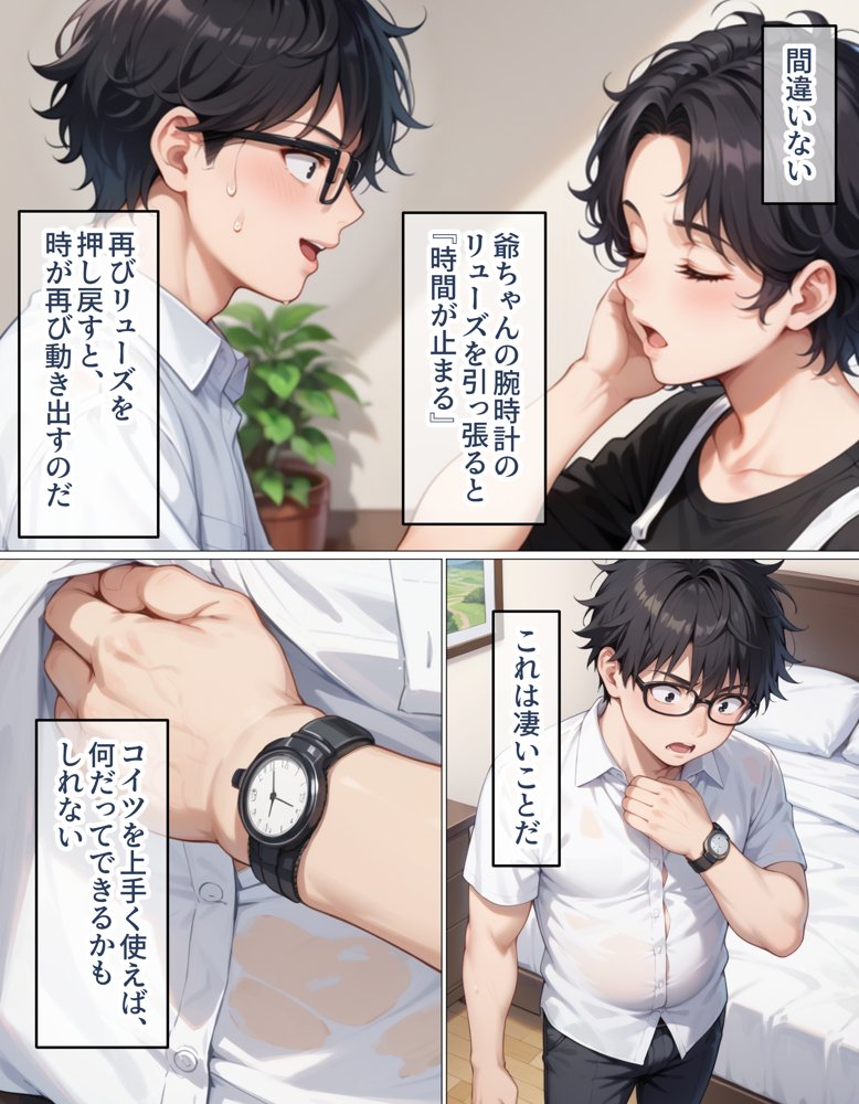 腕時計のリューズを引っ張ったら時間が停止!?好き放題に女子生徒にイタズラした話 hitomiエロ漫画raw(同人誌)無料サンプル画像018