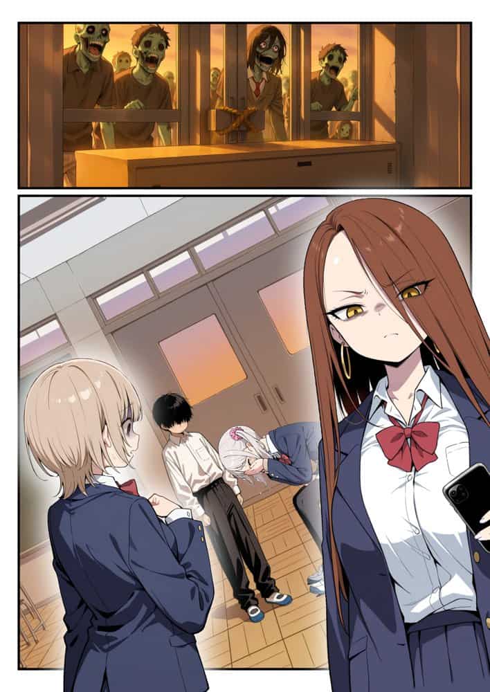 ゾンビに支配された学園で冴えない童貞のオタク君が少女たちの救世主になる話 hitomiエロ漫画raw(同人誌)無料サンプル画像009