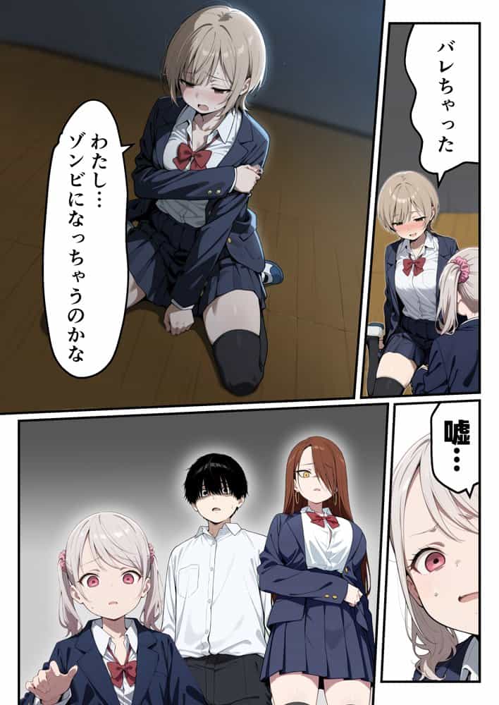 ゾンビに支配された学園で冴えない童貞のオタク君が少女たちの救世主になる話 hitomiエロ漫画raw(同人誌)無料サンプル画像033