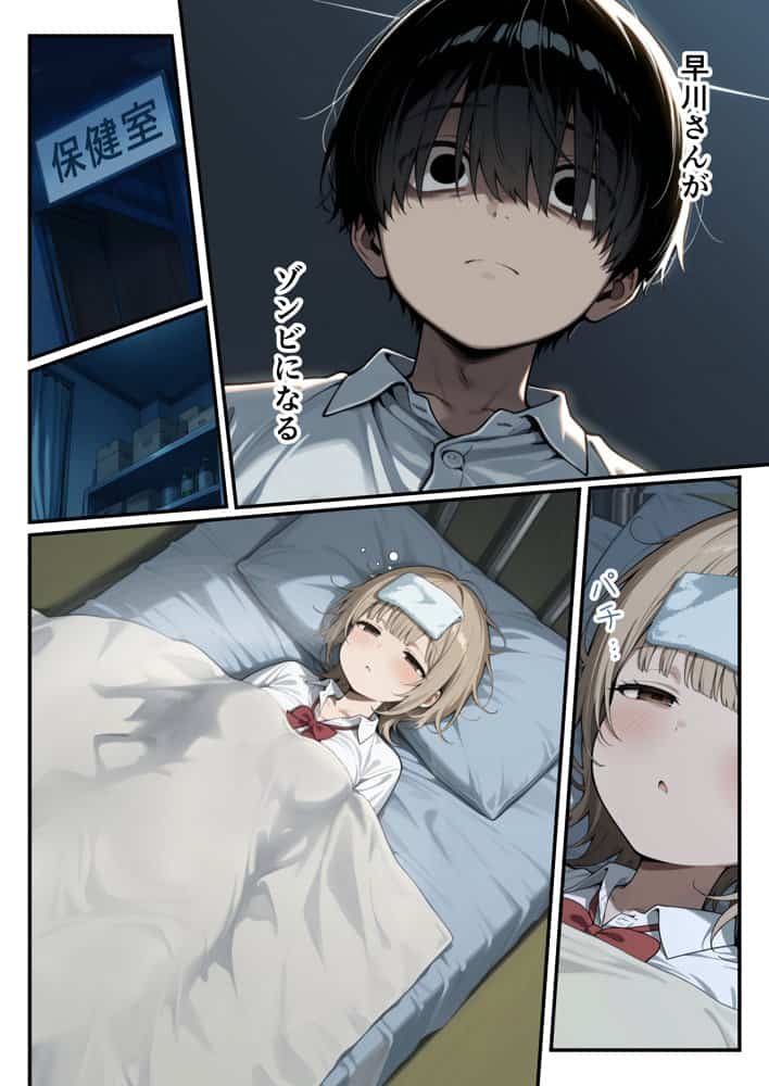 ゾンビに支配された学園で冴えない童貞のオタク君が少女たちの救世主になる話 hitomiエロ漫画raw(同人誌)無料サンプル画像034