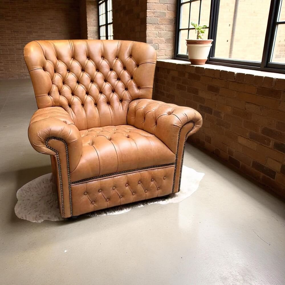 Chesterfield Devon Buttoned in Rimini Rundleer - Afbeelding 2