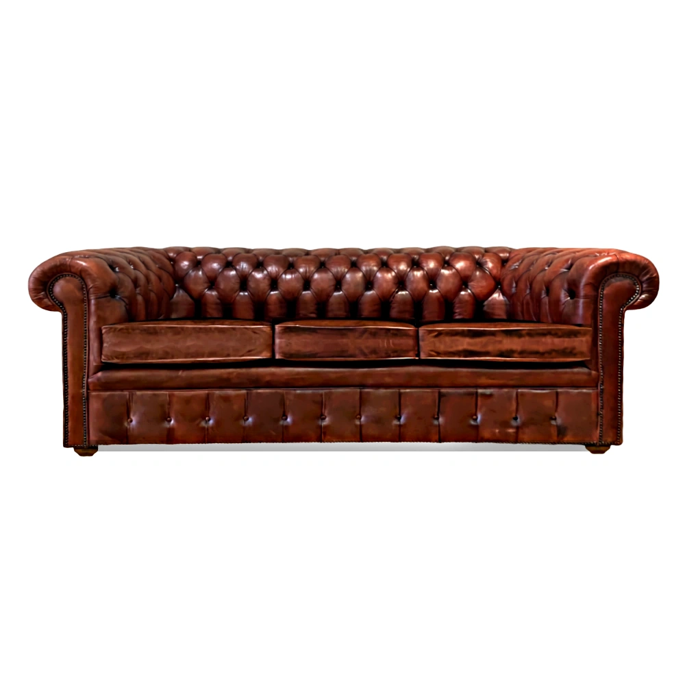 chesterfield antiek red gebruikt vintage used furniture paardenhaar