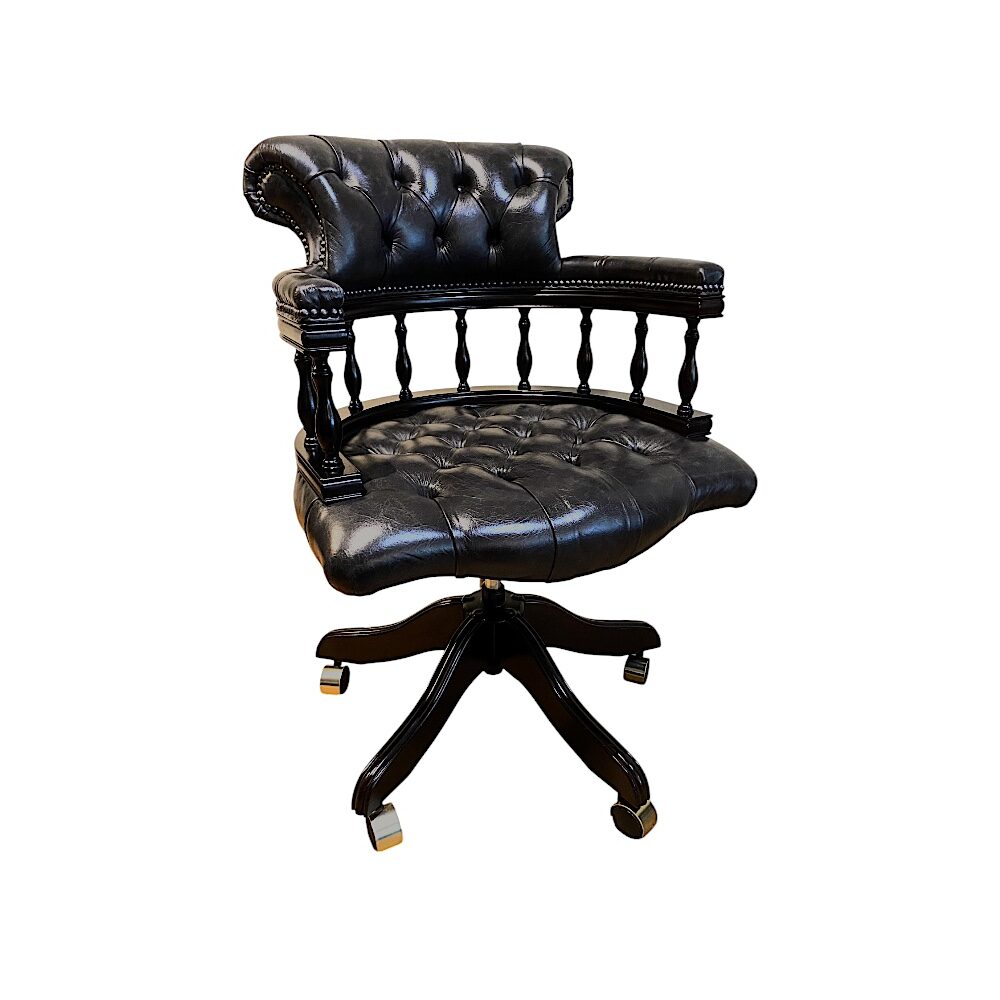google chesterfield captains swivel chair showroom