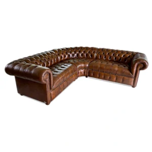 Kingston forrest corner sofa chesterfield hoekbank cognac