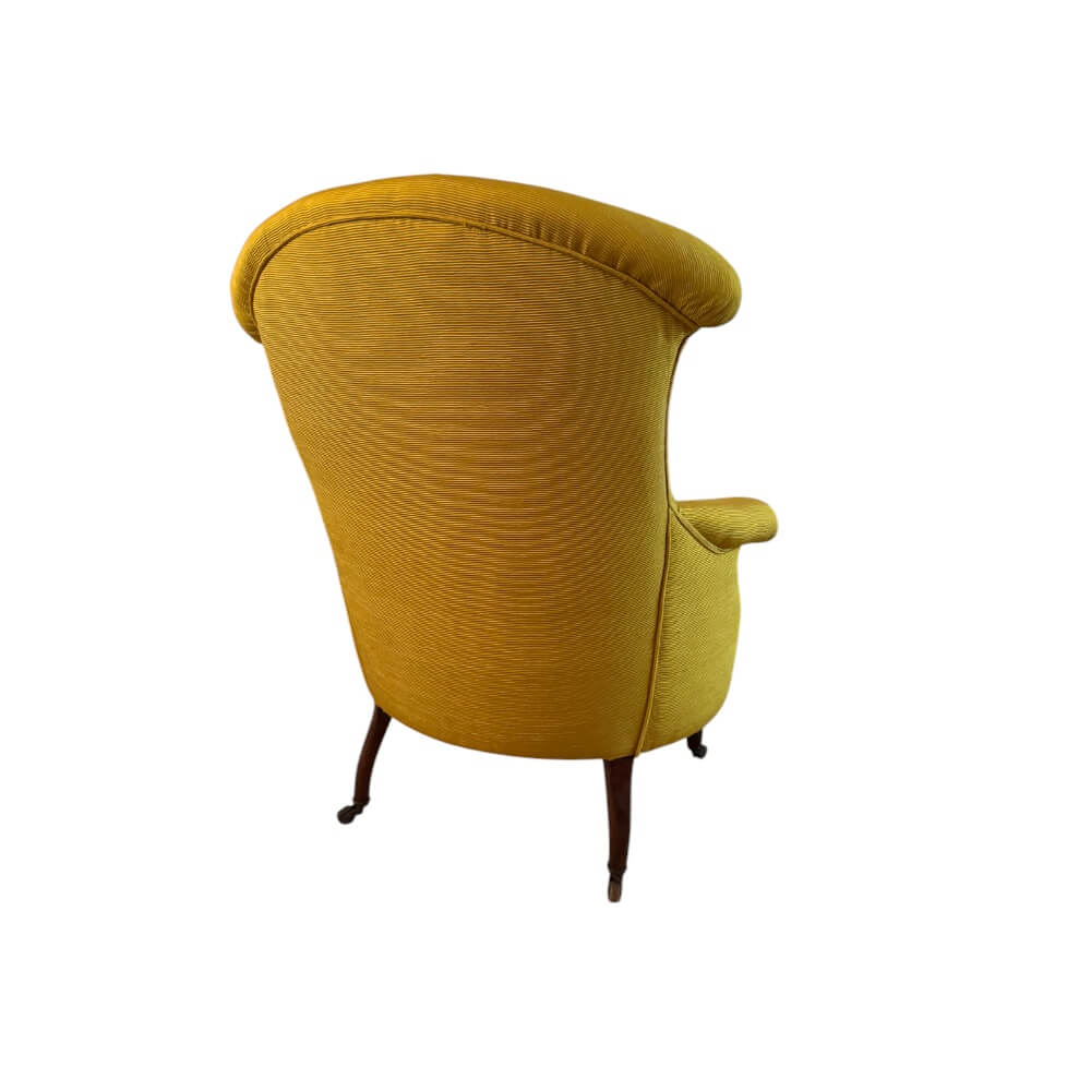 NR. 0189 Fauteuil uit 1815-1848 in geel zuiver zijde - Afbeelding 5