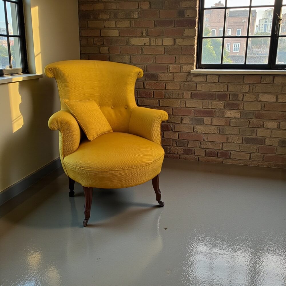 NR. 0189 Fauteuil uit 1815-1848 in geel zuiver zijde - Afbeelding 2