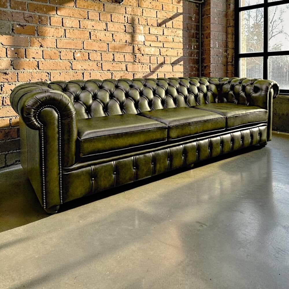 Chesterfield bank 242cm custom-made - Afbeelding 4