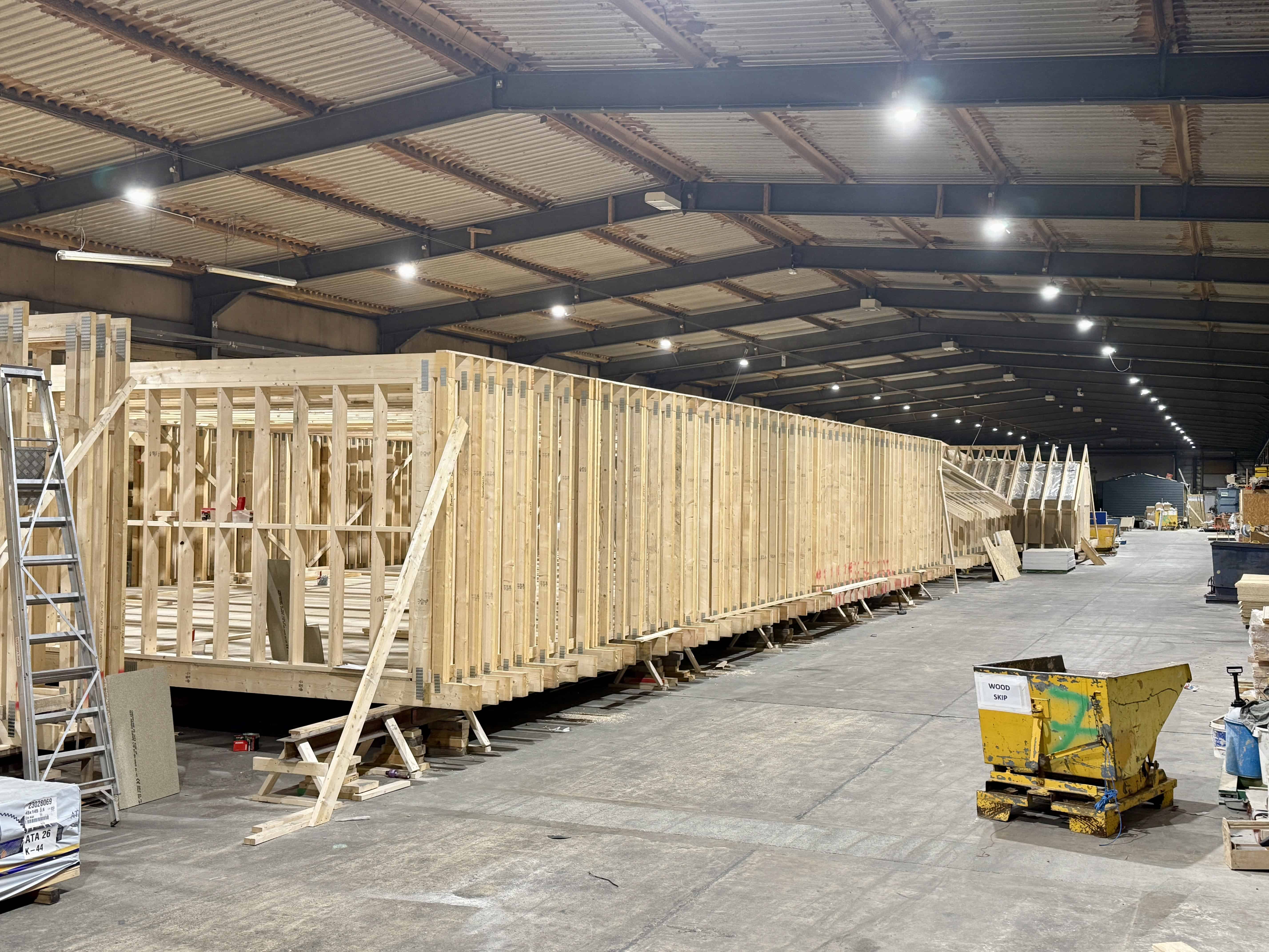 A Moduloft new floor under construction in the North Yorkshire factory