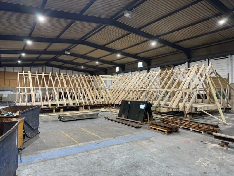 2. Once the main structure is erected and floored the client visits to approve final layout and design.