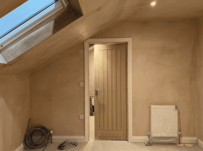 8. we install the second fix heating, joinery and electric's.