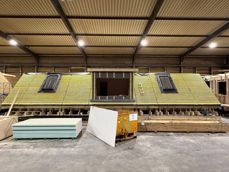 10. The roofing teams start and felt and batten the roof ready for tiling and fit any VELUX roof lights.
