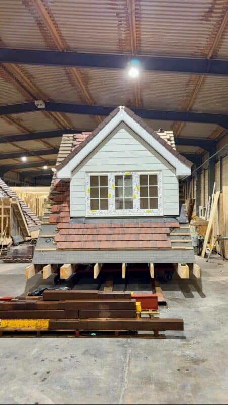 13. Lofts are split and wrapped for protection, in their pre designed transportable modules.