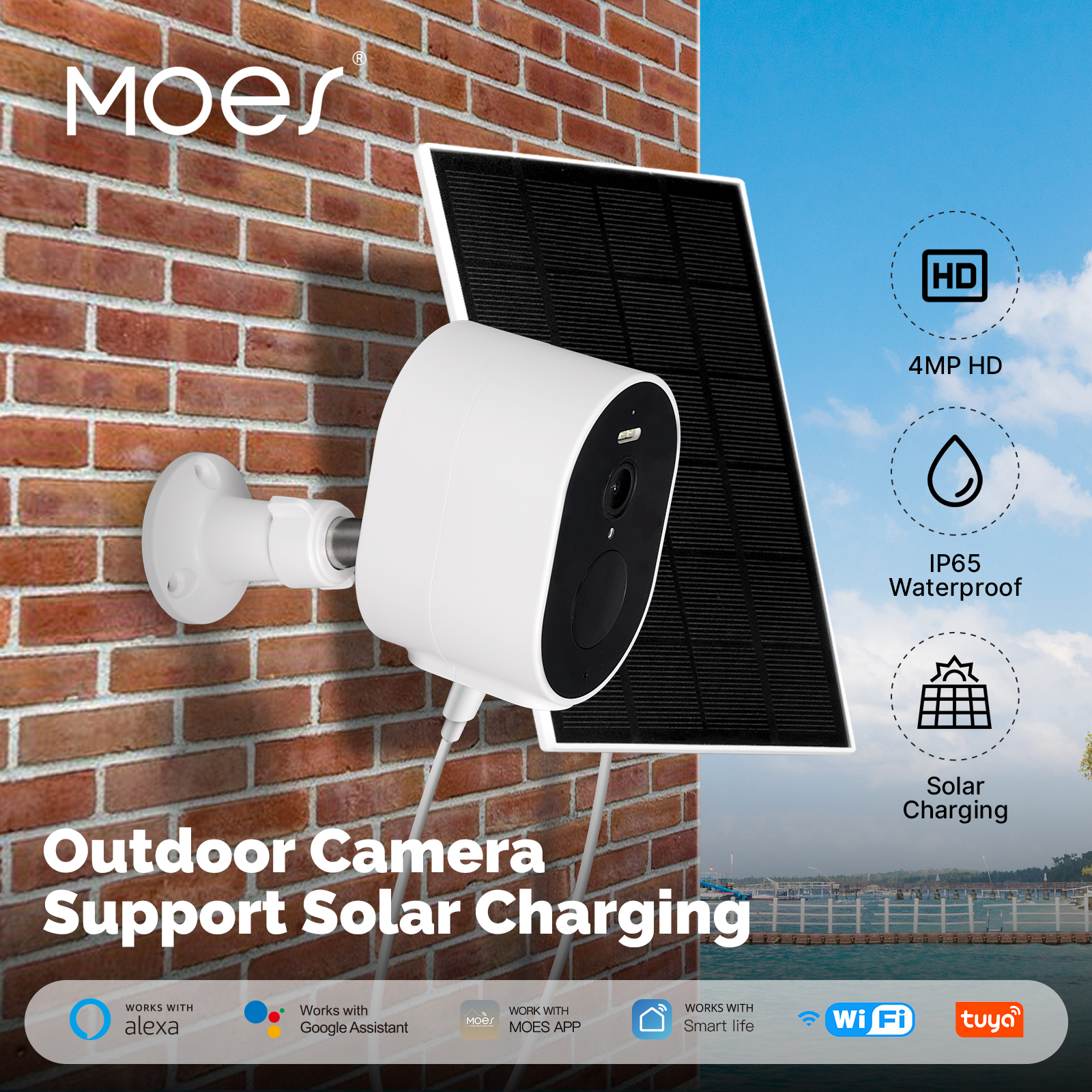 Camara Exterior WIFI Solar