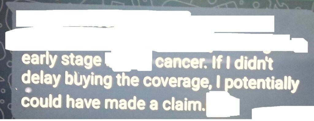Real client conversation about delayed coverage