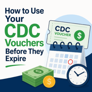 Guide on how to use CDC vouchers before they expire, including tips on government financial benefits and planning.