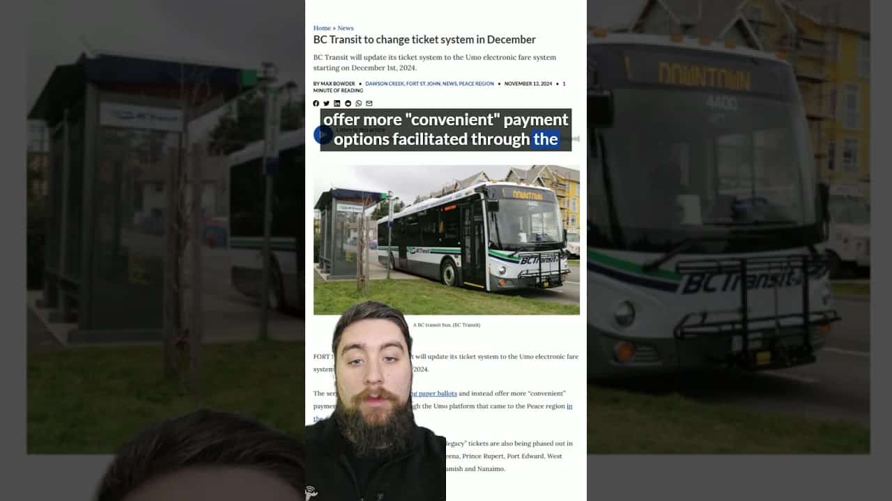 BC Transit to Change Ticket System in December