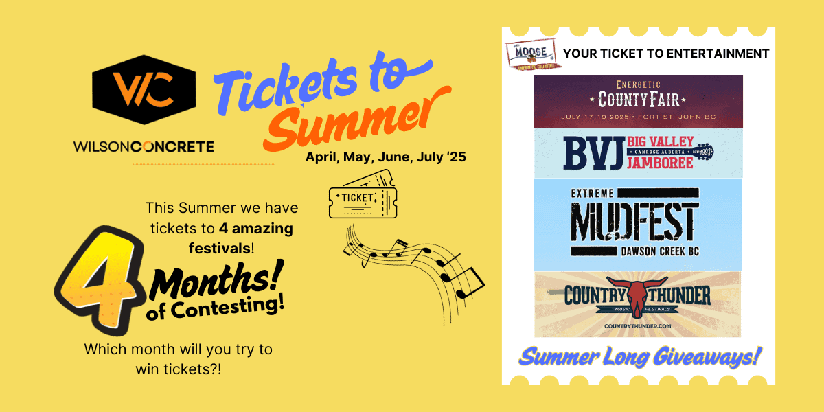 Tickets to Summer – Country Thunder – Presented by Wilson Concrete!