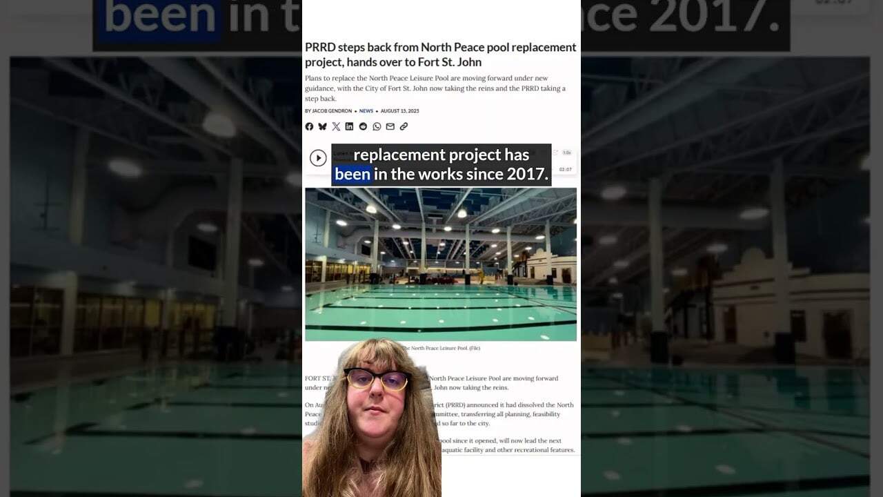 Indoor aquatic facility renovation at North Peace Leisure Pool, FSJ.