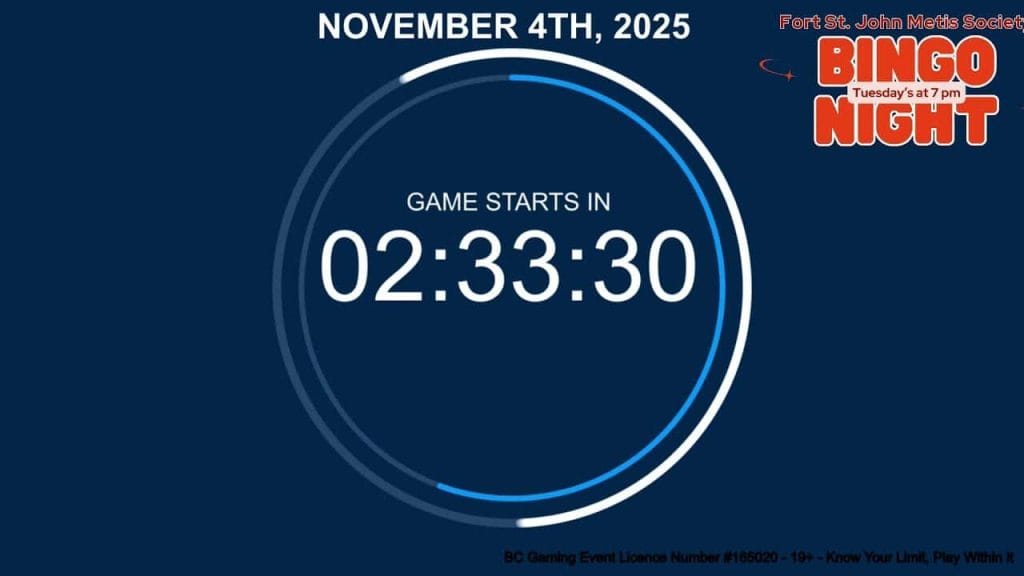 Metis Society Bingo – November 4th, 2025