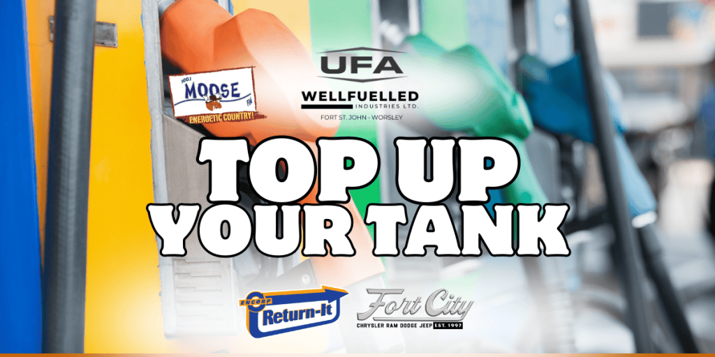 Fuel station with vibrant fuel pumps and multiple service brand logos.