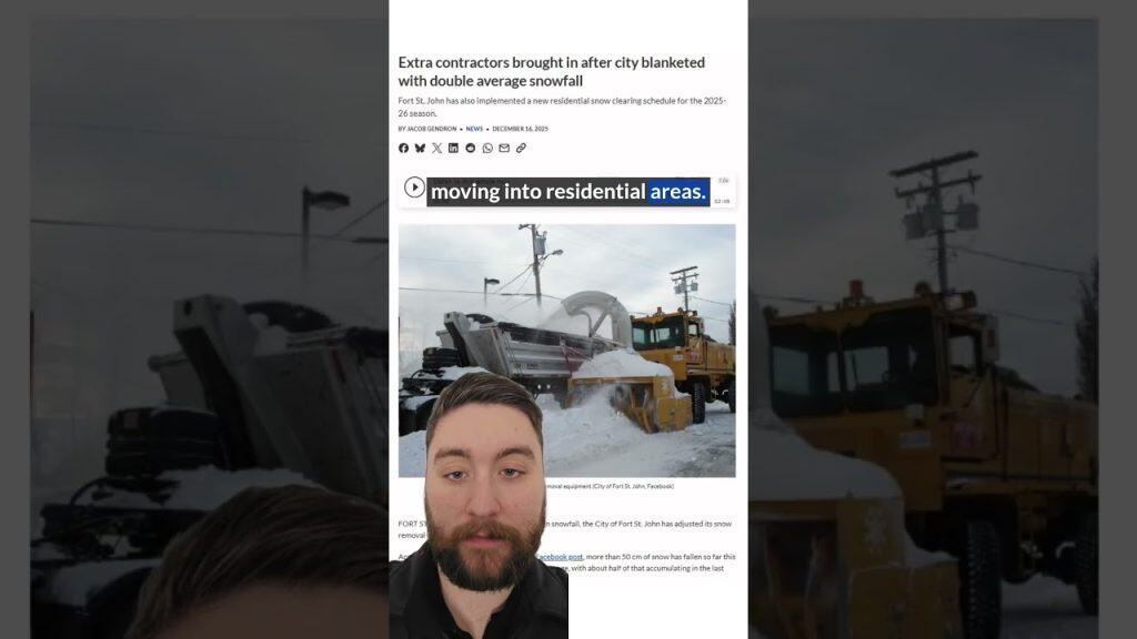 Snow plowing and residential snow removal experts in Fort St. John, BC.