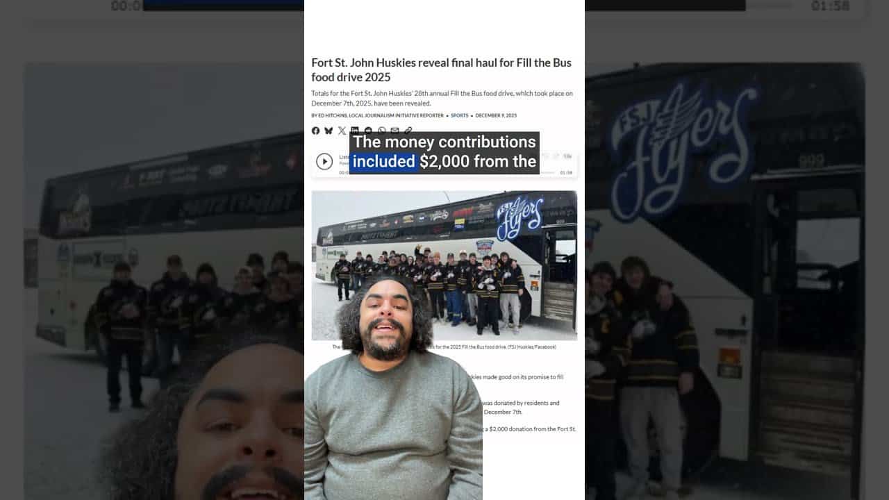 Colorful bus with hockey team and logo, community event Ottawa.