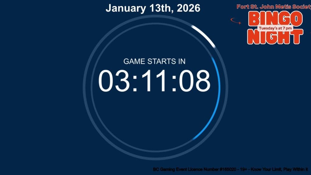 Metis Society Bingo – January 13th, 2026