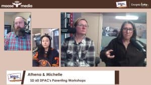 Panel discussion at SD 60 DPAC Parenting Seminars on parenting strategies.