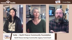 Community leaders discuss North Peace Community Foundation grant.