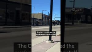 New sidewalk installation in Fort St John for improved pedestrian access.