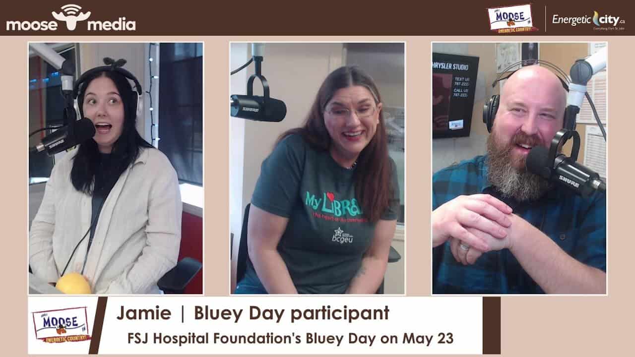FSJ MooseMedia Bluey Day participants enjoying radio studio activities.