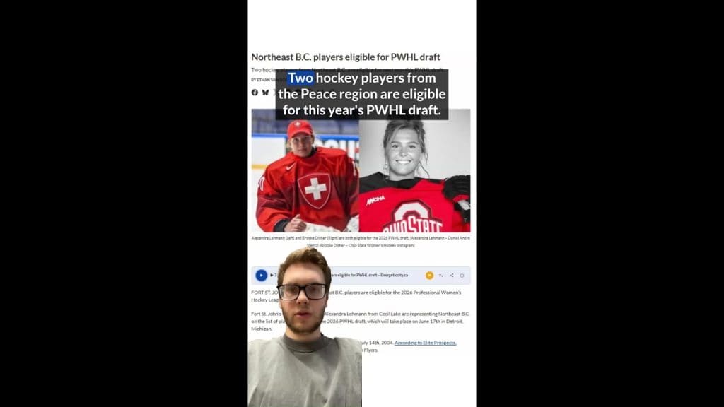 Two hockey players from Peace region eligible for PWHL draft.