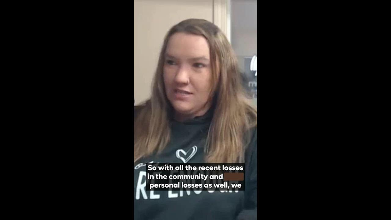 Woman speaking at community support event, MooseMedia FSJ.
