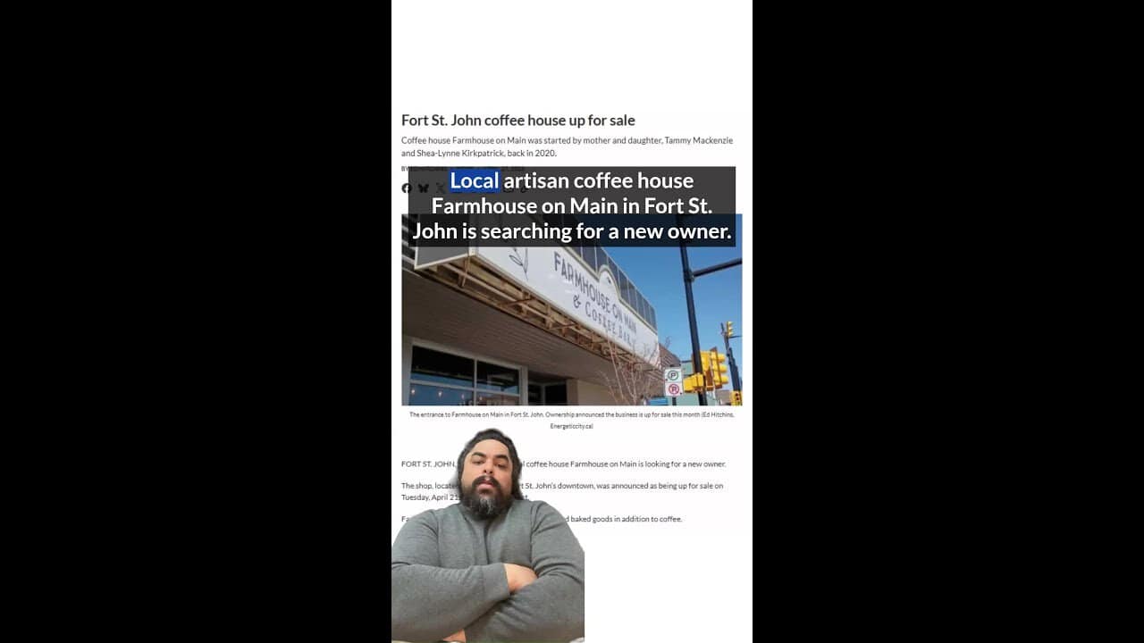 Local FSJ coffee house for sale, new ownership opportunity in Fort St. John.