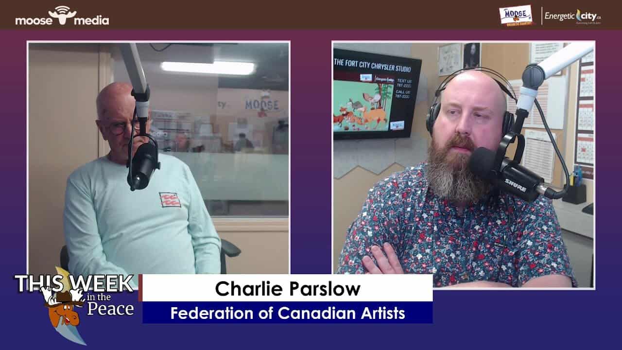 Radio interview with Charlie Parslow from Federation of Canadian Artists in Moose Jaw.