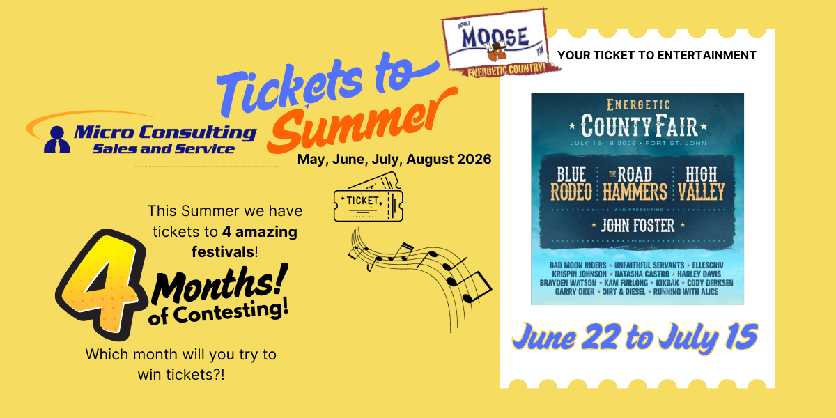 Summer event tickets for County Fair with music and entertainment lineup.