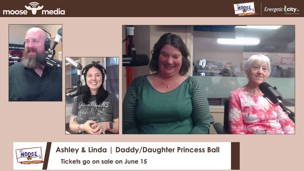 Family radio interview with Ashley, Linda, and a guest at MooseMedia studio.
