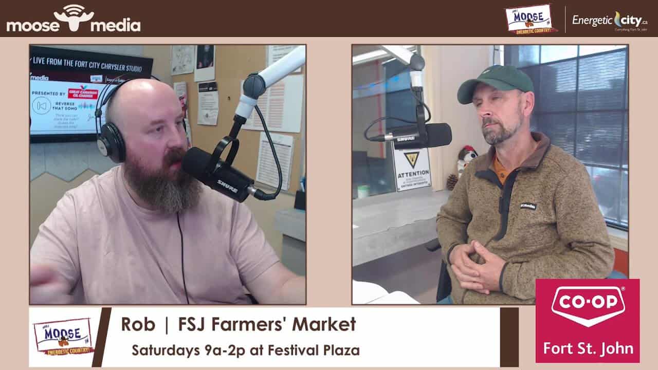 Radio interview with local farmer at FSJ Farmers Market.