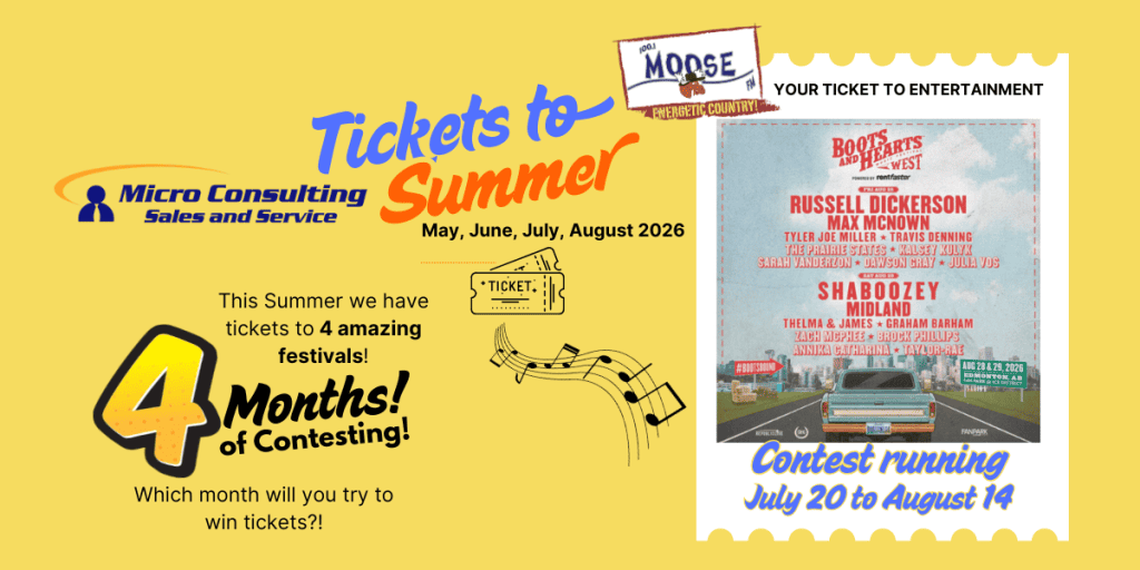 Event poster for summer festivals with contest details and dates.