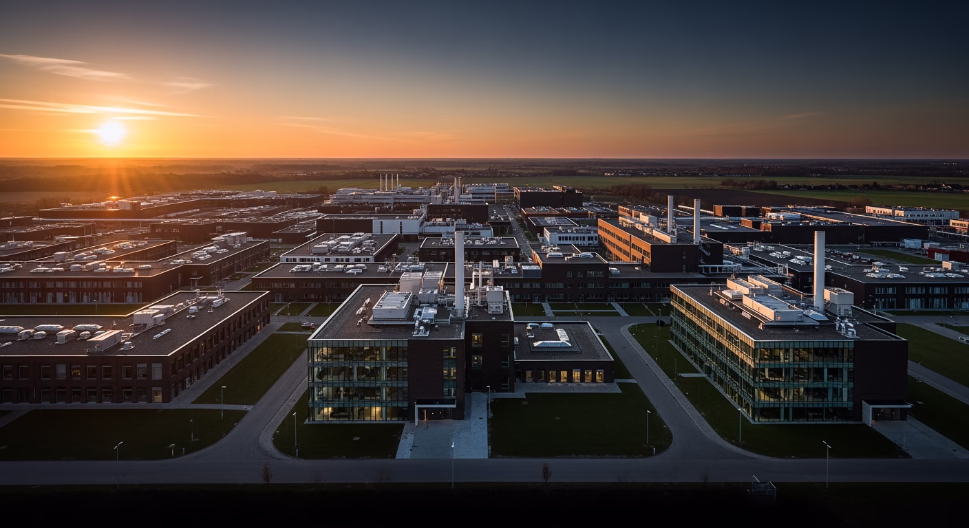 Novo Nordisk stock analysis pharmaceutical production line Denmark
