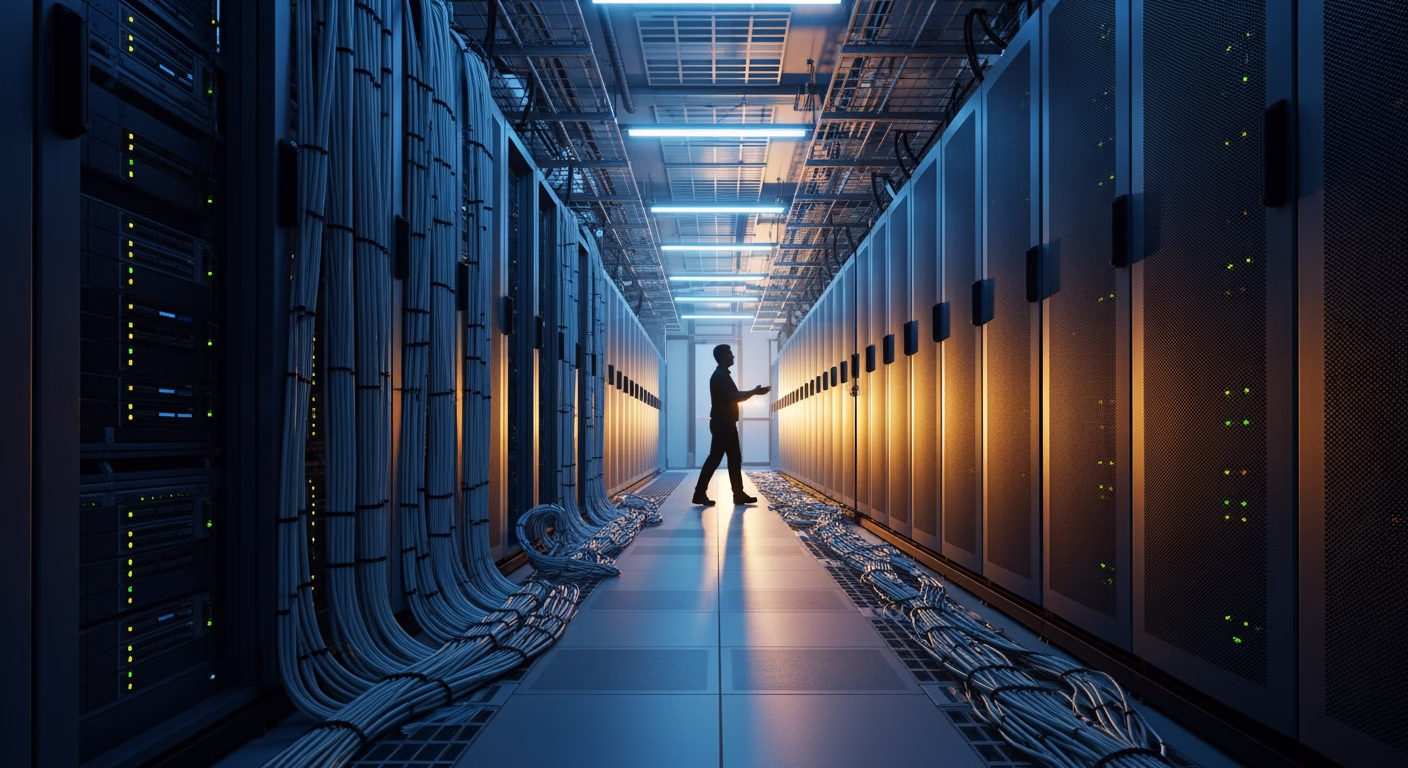 Axon stock analysis showing evidence management data center server racks