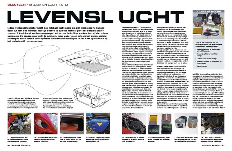 Sleuteltip: airbox en luchtfilter
