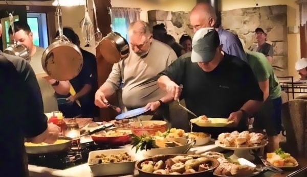 Fresh homemade dishes at Mountain Harbour restaurant, offering a cozy dining experience.