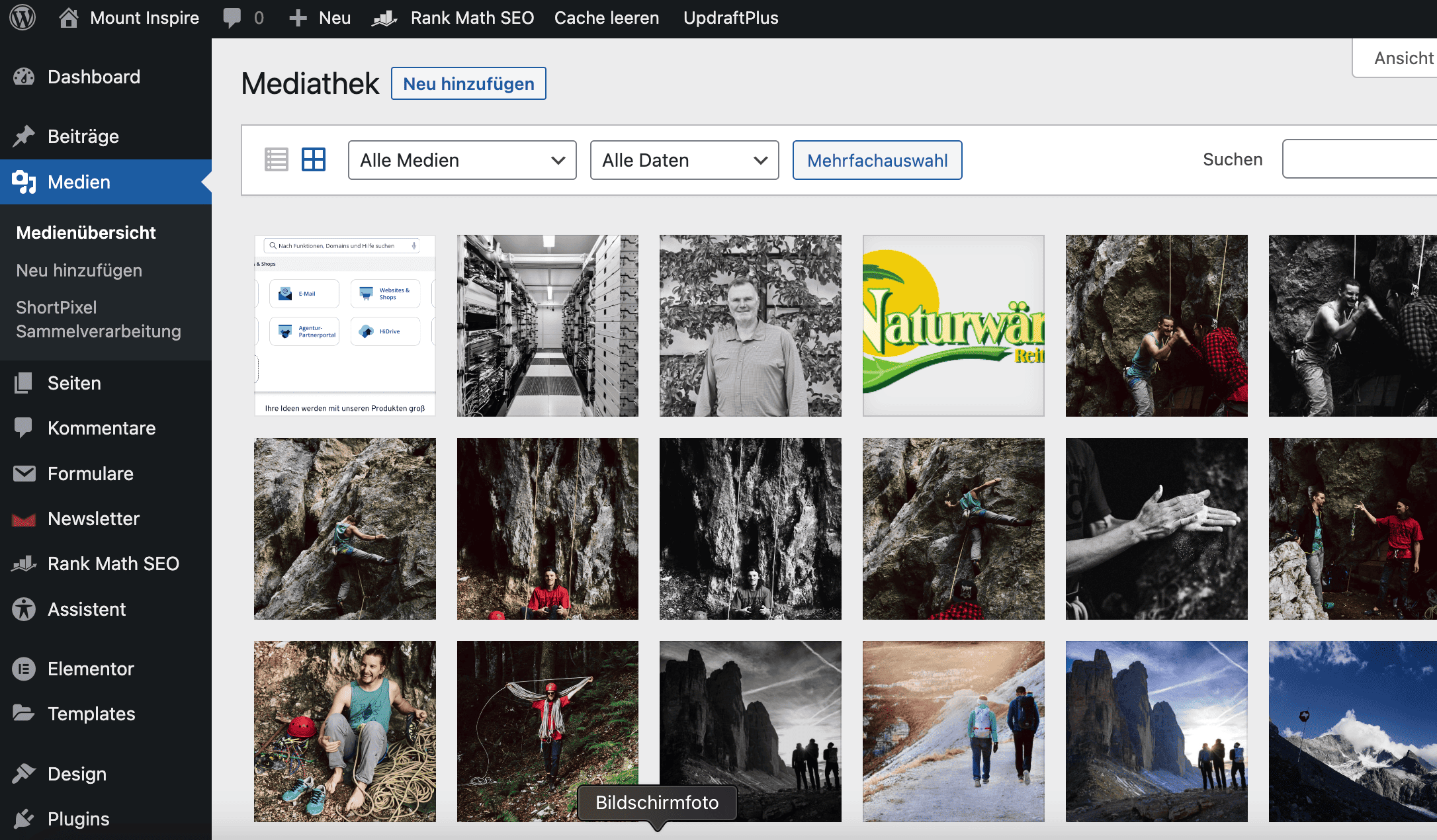 Übersicht WordPress (c)Mount Inspire